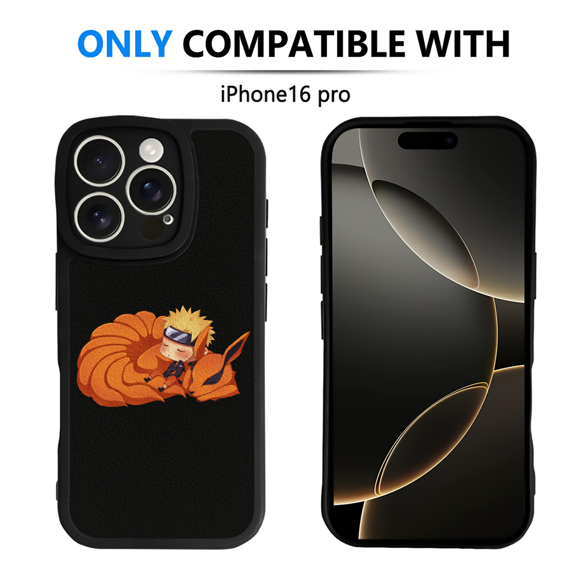 （画像用） NARUTO -ナルト- うずまき ナルト Uzumaki Naruto 【iPhone 16シリーズ対応】シリコンスマホケース（レザー調） 材質：シリコン